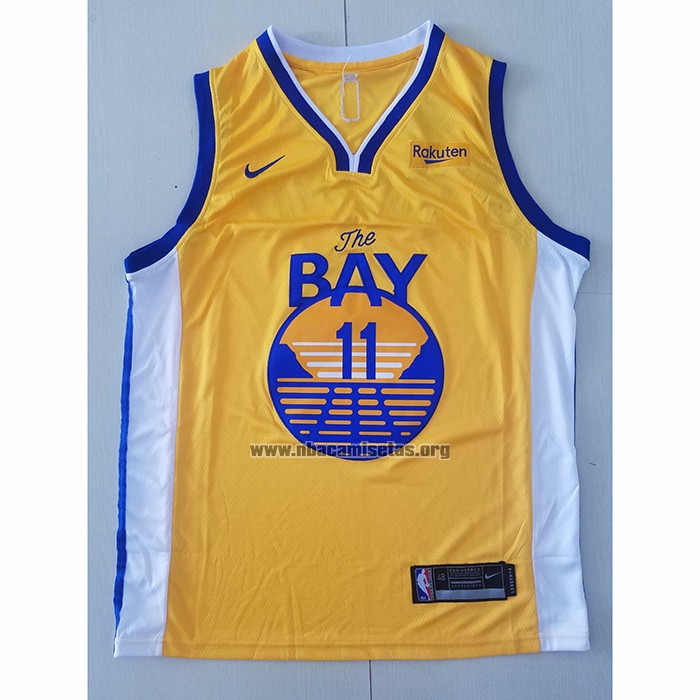 Camiseta Golden State Warriors Klay Thompson NO 11 Statement Oro